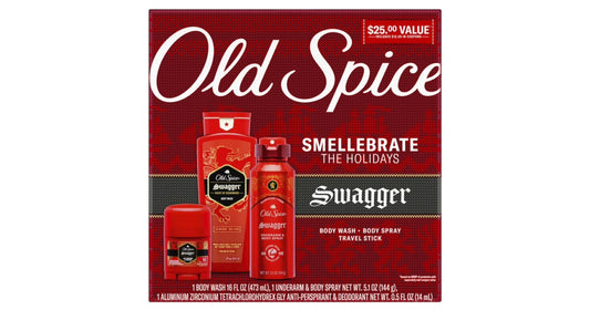 Old Spice Swagger Holiday Gift Pack Includes Bodywash, Body Spray, and Travel Deodorant