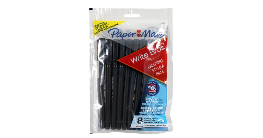 Paper Mate Write Bros Medium Ballpoint Pens, 8-ct. Packs