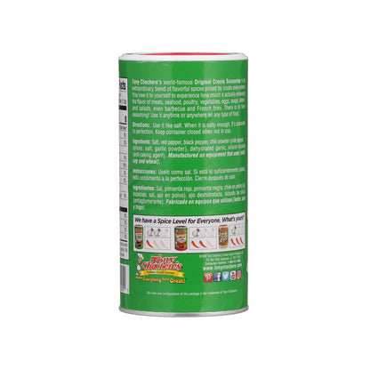 Tony Chachere's, Cajun, Creole, Original Seasoning, 17 Oz, Shelf Stable, Nut Free, No MSG