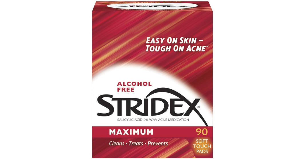Stridex Acne Control, Maximum, Alcohol Free, 90 Soft Touch Pads