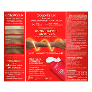 Revlon ColorSilk Permanent Hair Color, Bond Repair Complex, 60 Dark Ash Blonde