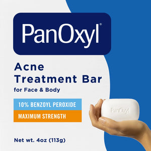 PanOxyl Acne Treatment Bar, Max Strength 10% Benzoyl Peroxide, 4 oz