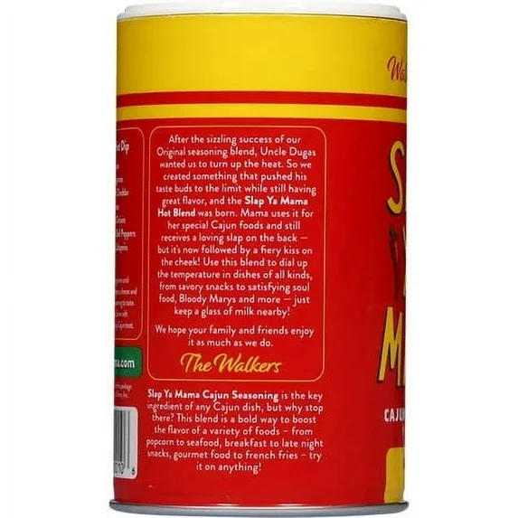 Slap Ya Mama Hot Cajun Seasoning, 8 oz Canister – Extra Spicy Louisiana Cajun Flavor