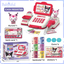 Load image into Gallery viewer, Electric Cash Register Toys Kuromi Sticker Supermarket Cashier Pretend
