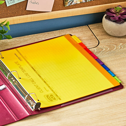 Pen+Gear 8-Tab Letter Size Dividers, 8 Count