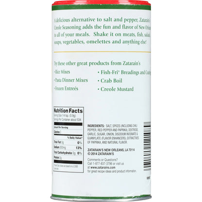Zatarain's New Orleans Style Creole Seasoning, 17 oz Can