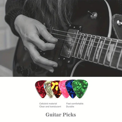 One Piece Guitar/Ukulele Picks - Suitable for Bass, Electric & Acoustic Guitars - 0.46mm Thickness