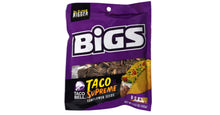 Load image into Gallery viewer, Bigs Taco Supreme Flavored Sunflower Seeds, 3.63 oz. Bags
