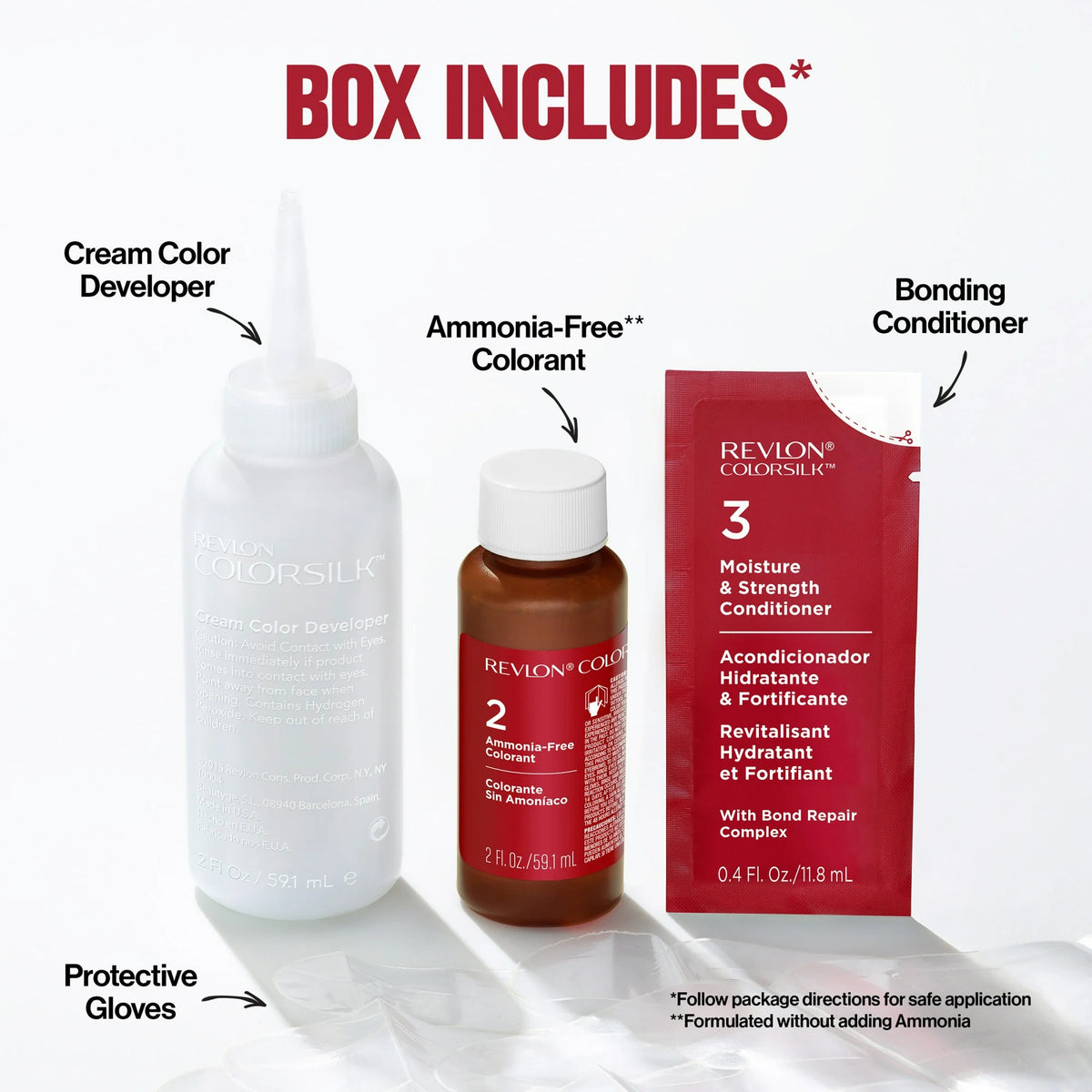 Revlon ColorSilk Permanent Hair Color, Bond Repair Complex, 48 Burgundy, 1 pack