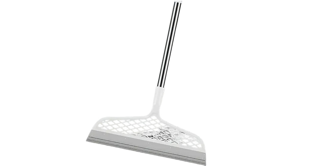 1pc ProClean Magic Broom with Detachable Head, Double-Sided Silicone Scraper, Plastic Handle, Ideal for Hard Floors & Carpet