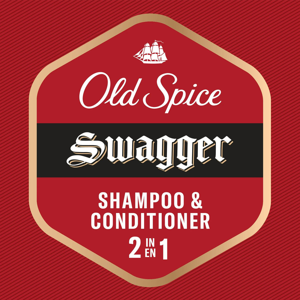 Old Spice Swagger 2in1 Shampoo and Conditioner for Men, for All Hair Types, 3 fl oz