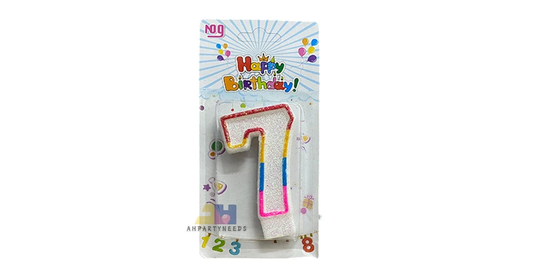 Glitter Coloful Number Candle Happy Birthday Cake Candle Decoration#7