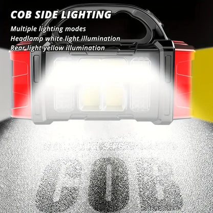 Versatile Solar-Powered Flashlight with 1500mAh Rechargeable Battery, USB Charging & Red Light - Perfect for Camping, Fishing & Outdoor Adventures