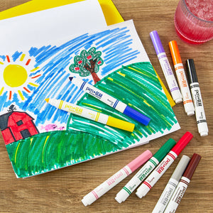 Pen+Gear Washable Markers, Broad Tip, Assorted Colors, 10 Count