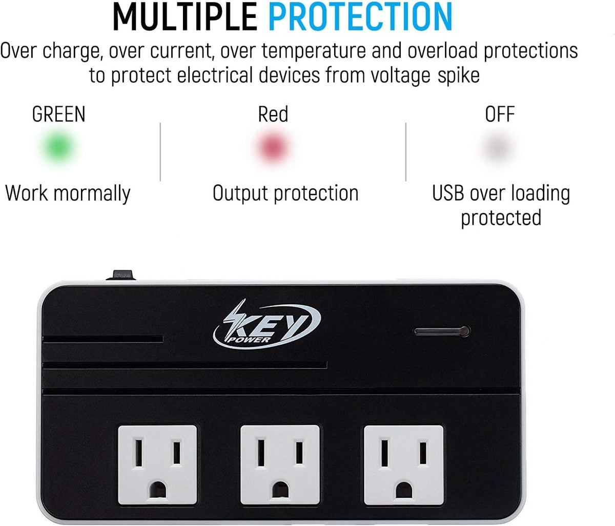Power 230-Watt Step Down 220V to 110V Voltage Converter & International Travel Adapter