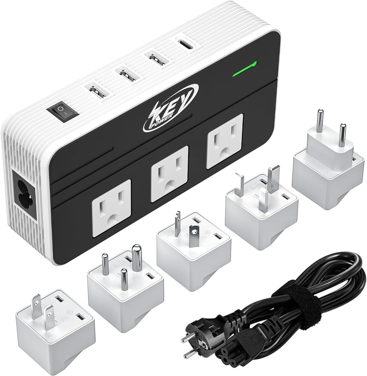Power 230-Watt Step Down 220V to 110V Voltage Converter & International Travel Adapter