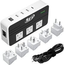 Load image into Gallery viewer, Power 230-Watt Step Down 220V to 110V Voltage Converter &amp; International Travel Adapter
