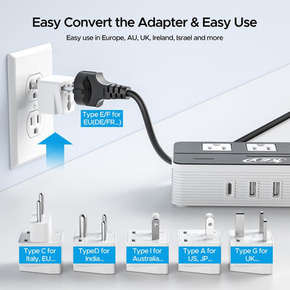 Power 230-Watt Step Down 220V to 110V Voltage Converter & International Travel Adapter