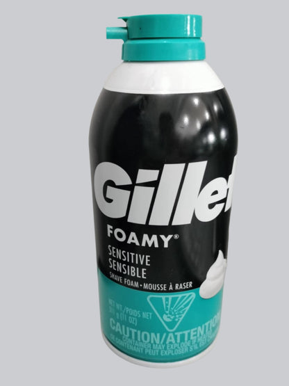 Gillette Foamy Sensitive Shave Foam For Men, Sensitive Skin, 11 oz
