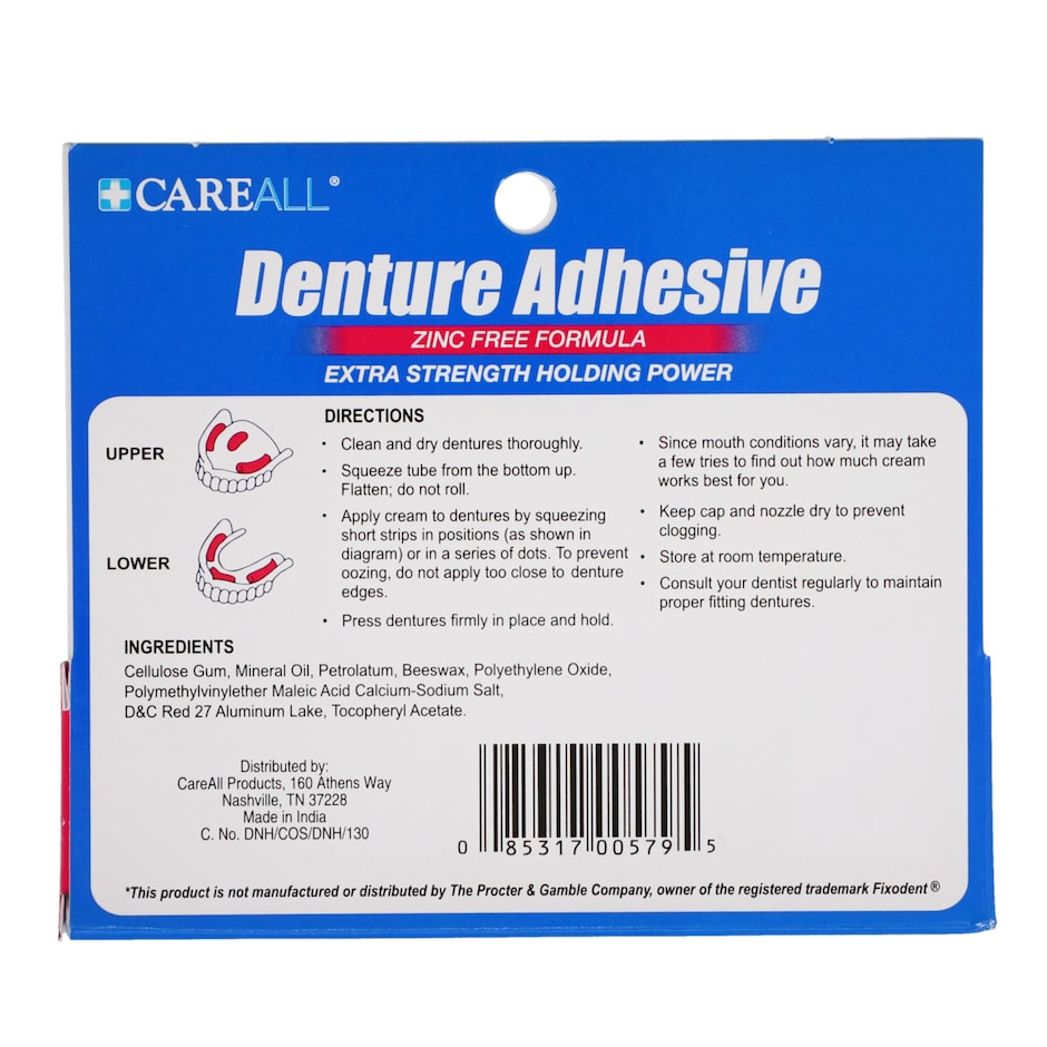 CareALL Extra Strength Holding Power Denture Adhesive, 0.85-oz.