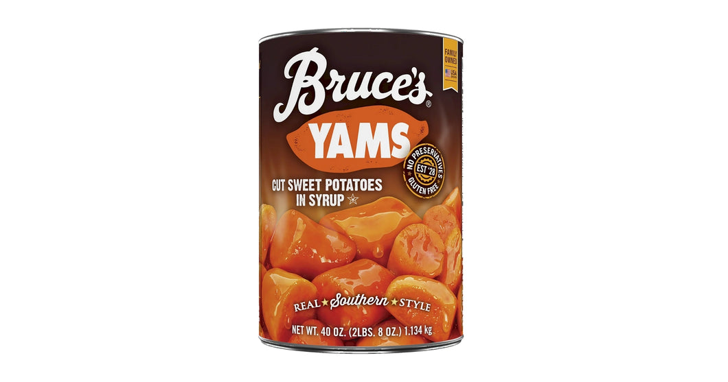 Bruce's Yams Cut Sweet Potatoes in Syrup, Canned Vegetables, 40 oz