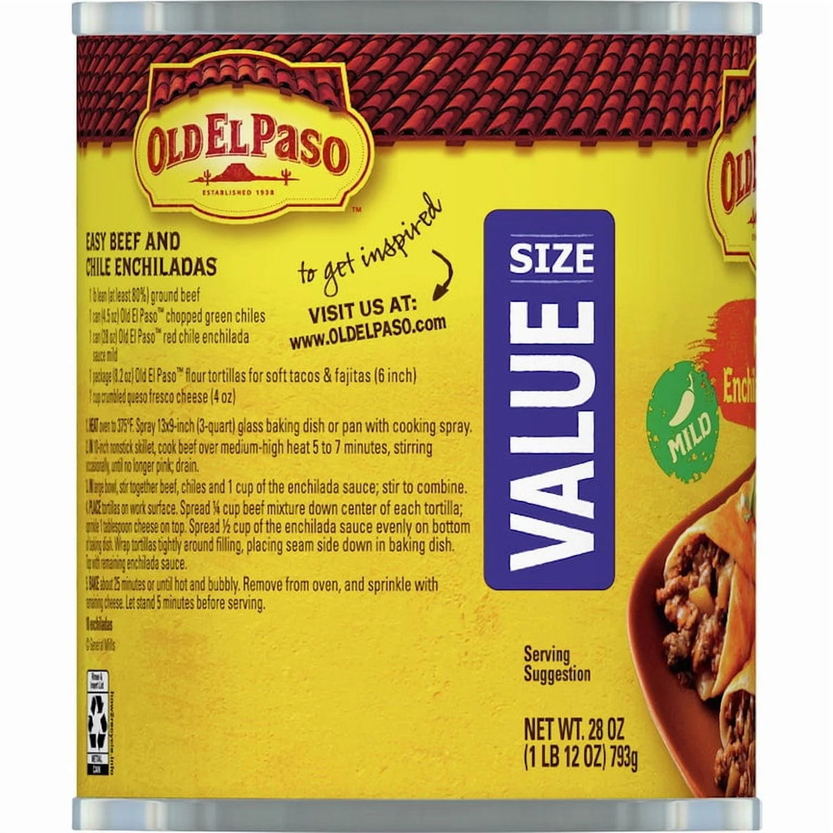 Old El Paso Enchilada Sauce, Red, Mild, Value Size