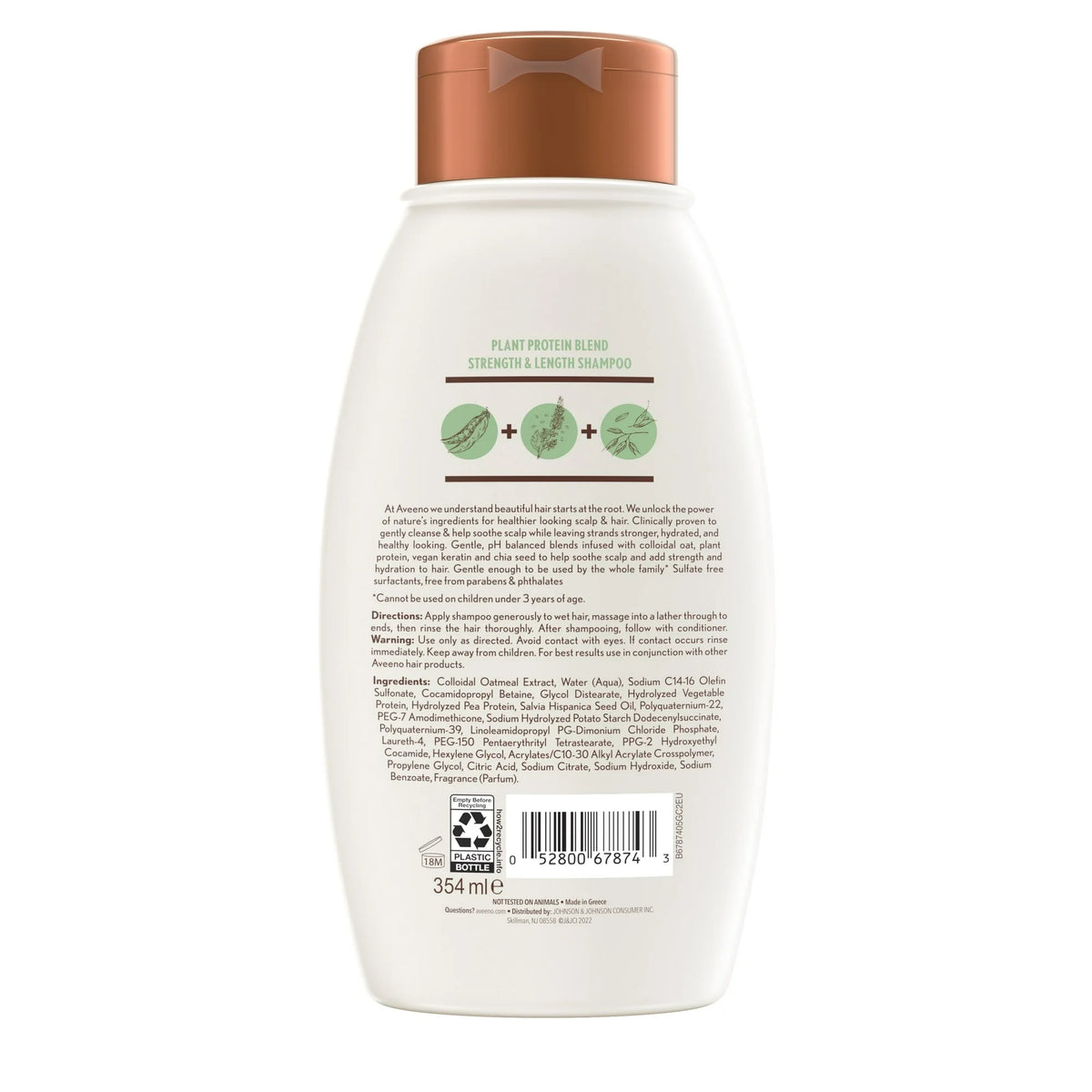 Aveeno Scalp Soothing Haircare  - Strength & Length Shampoo 354 ml 12fl oz