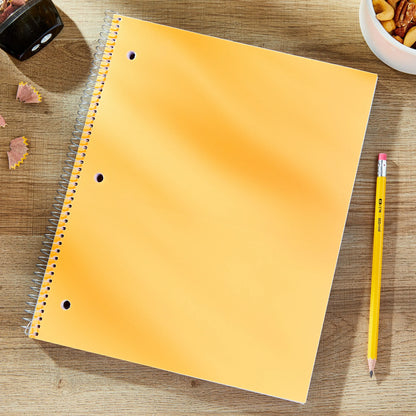 Pen+Gear College Ruled Poly 1-Subject Notebook with Inside Pockets, 9" x 11", 100 Heavyweight Sheets