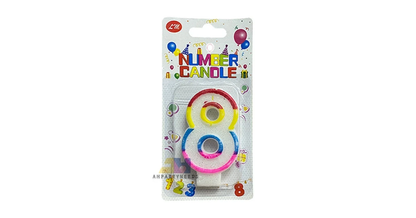 Glitter Coloful Number Candle Happy Birthday Cake Candle Decoration#8