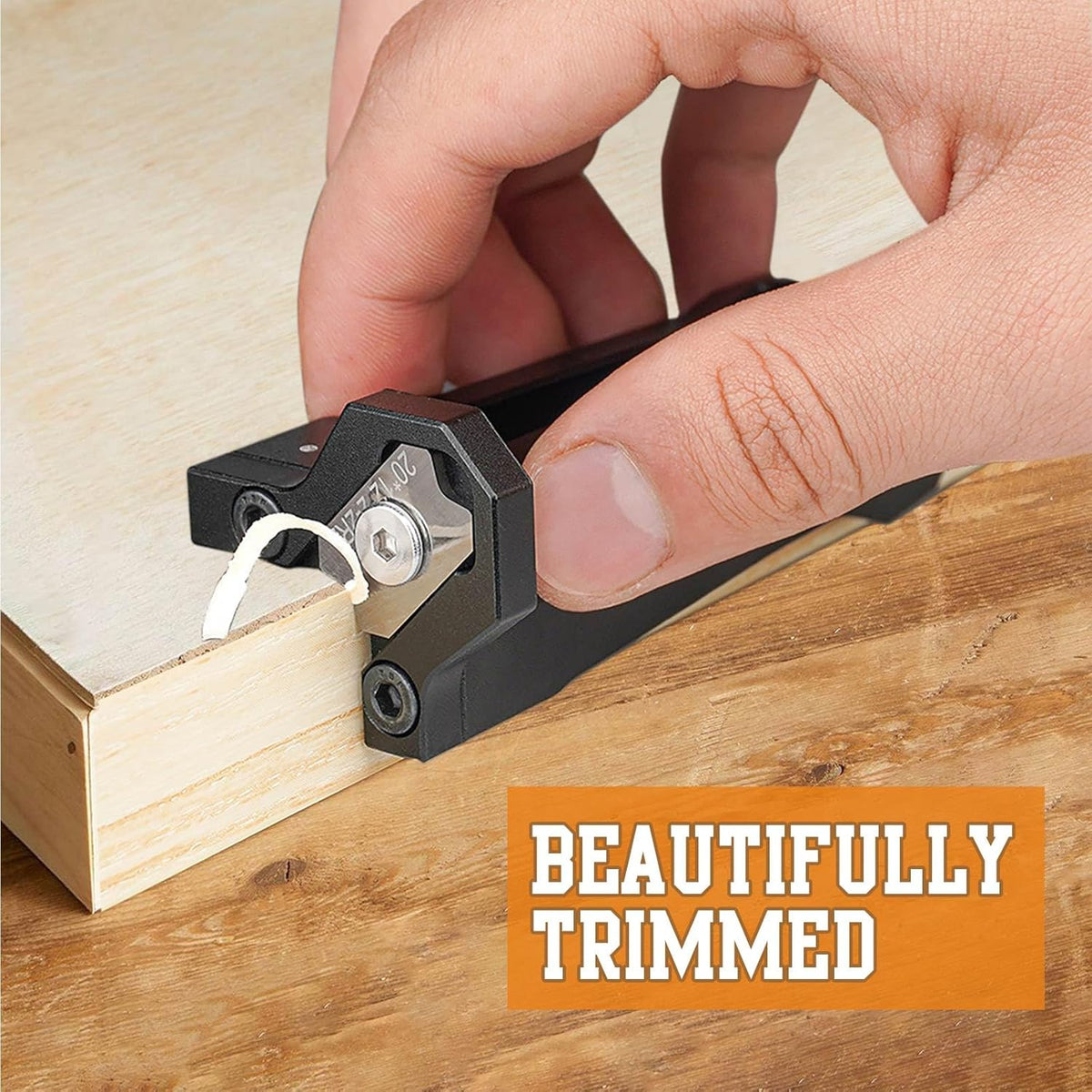 Chamfering Edge Band Trimmer,Adjustable Edge Banding Trimmer,veneers,Hand Planer,Edge Banding Tools.(Handle + R1, R2 Blade)