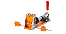 Load image into Gallery viewer, 34 Pcs Pocket Hole Jig Kit, Adjustable Versatile Pocket Hole Jig with Toolbox,11" C-clamp, Fixture, Step Drills, Wrenches, Drill Stop Rings, Square Drive Bits
