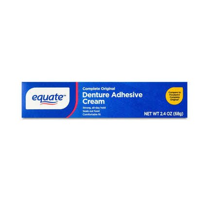 Equate Complete Original Denture Adhesive Cream, 2.4 oz(68g)
