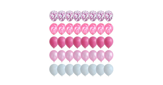 40 Pcs Balloons Set Agate Marble Balloons With Confetti Balloons