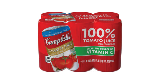 Campbell 100% Tomato Juice Non-GMO 6 (5.5 fl oz)