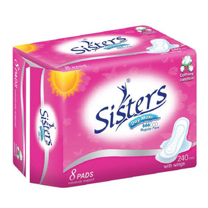 Sisters Napkin Cottony Comfort Day Maxi Regular Flow Wings