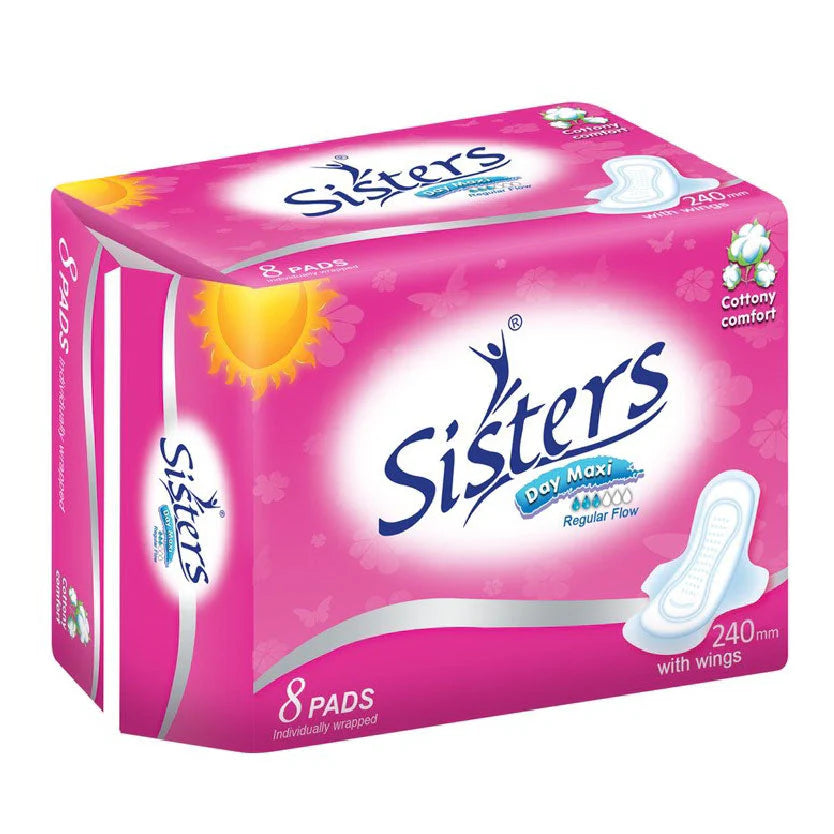 Sisters Napkin Cottony Comfort Day Maxi Regular Flow Wings