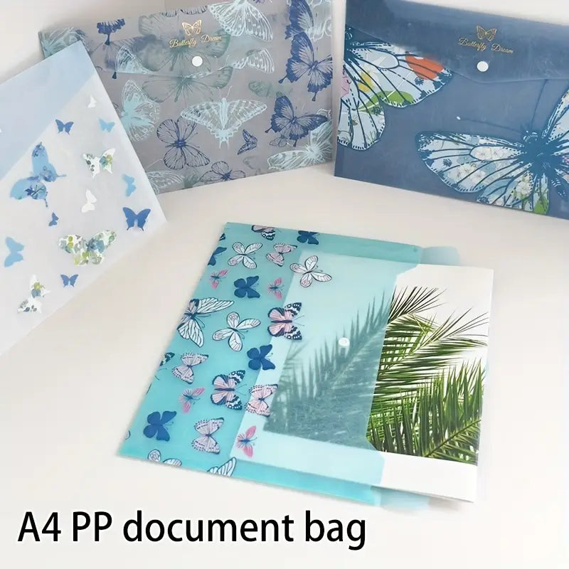 A4 Butterfly Pattern File Bags,
