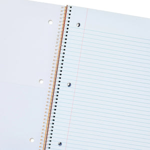 Pen+Gear College Ruled Poly 1-Subject Notebook with Inside Pockets, 9" x 11", 100 Heavyweight Sheets