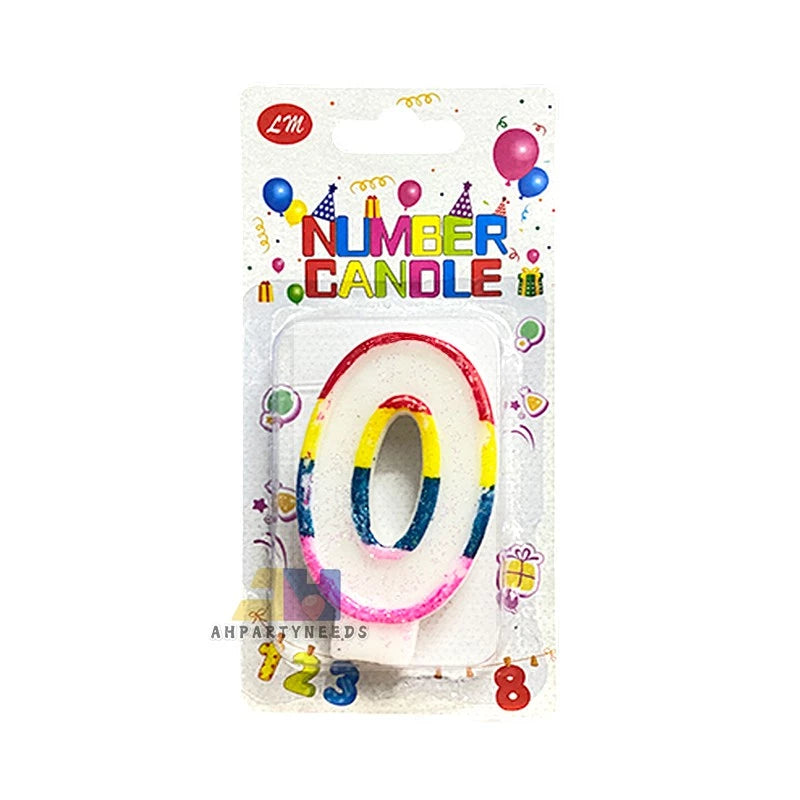 Glitter Coloful Number Candle Happy Birthday Cake Candle Decoration#0