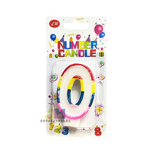 Load image into Gallery viewer, Glitter Coloful Number Candle Happy Birthday Cake Candle Decoration#0
