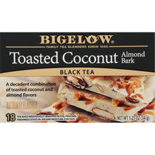 Load image into Gallery viewer, Bigelow Toasted Coconut Almond Bark, Black Tea Bags, 18 Count
