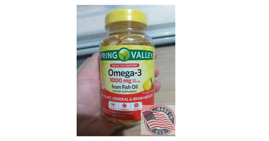 spring valley Omega 3 1000mg from fish oil dietary supplement 60 softgel