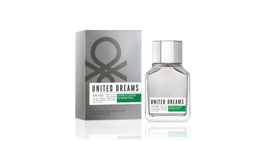 United Colors of Benetton United Dreams Eau de Toilette Spray for Men, Aim High, 3.4 Ounce