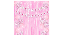 Load image into Gallery viewer, Pink Happy Christening Banner

