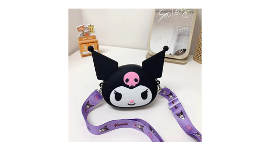 Sanrio Silicone kid‘s Shoulder Bag Kuromi Coin Purse Kawaii Toys Squishy Bags Birthday Gifts
