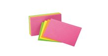 Load image into Gallery viewer, Neon Index Cards, 3" x 5", Assorted, 100 per Pack
