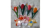 Load image into Gallery viewer, Single Flower Bouquet Made of Fuzzy Wires
