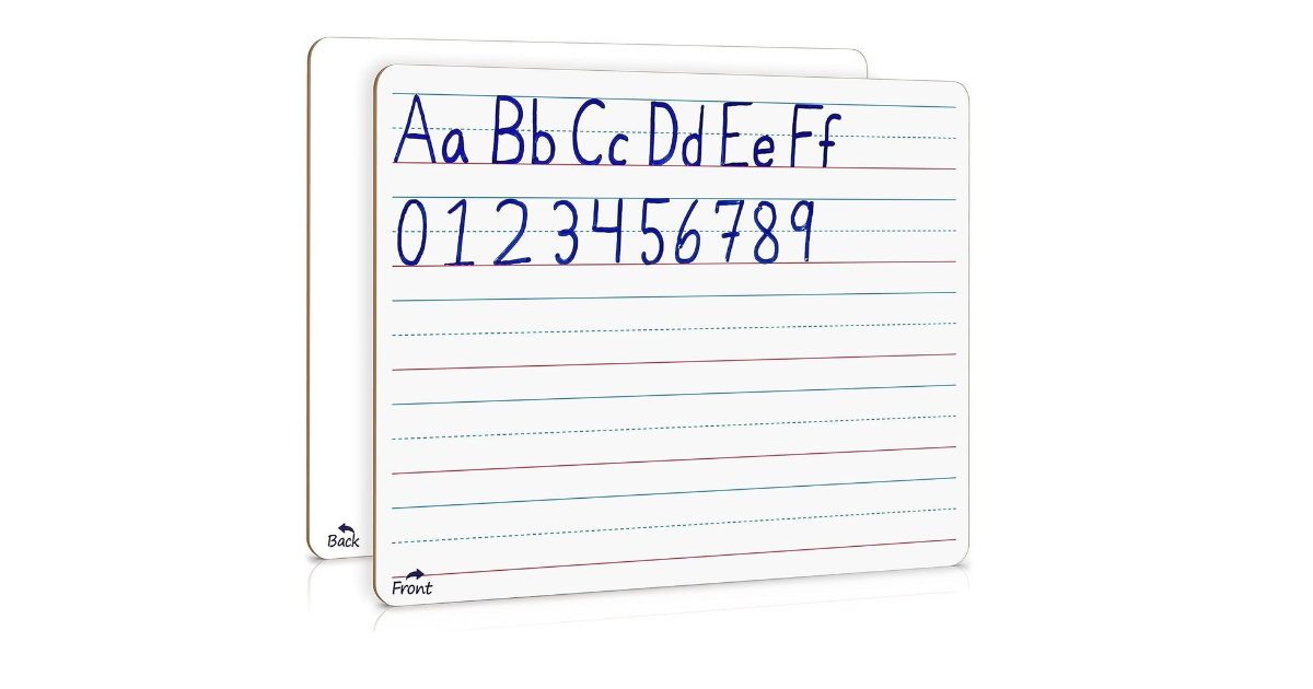 Small Dry Erase Board, Ruled Double-Sided Desk Whiteboard