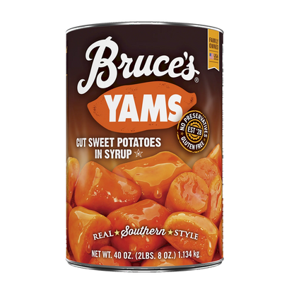 Bruce's Yams Cut Sweet Potatoes in Syrup, Canned Vegetables, 40 oz