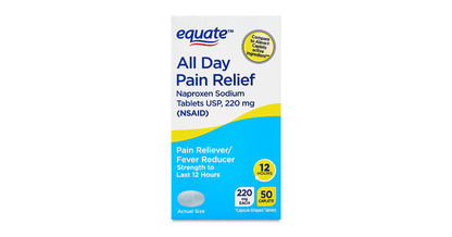 Equate All Day Pain Relief Naproxen Sodium Caplets, 220 mg, 50 Count
